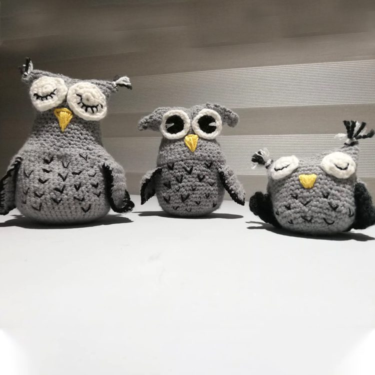Búho tejido en crochet